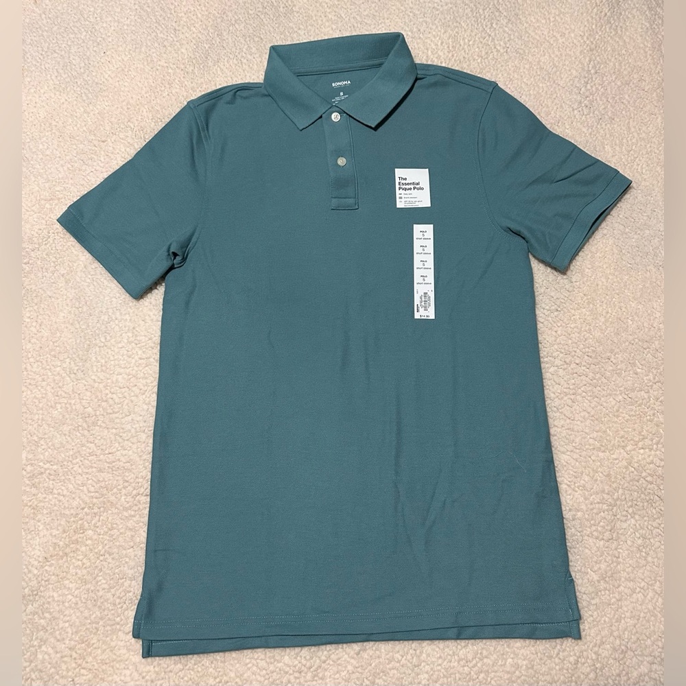 Sonoma Kohl’s Men's Dark Teal Blue Polo Shirt size small